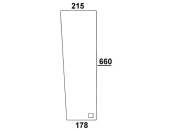 Frontscheibe, klar, unten links/rechts, Steyr 8055, 8065, 8075, Kabine RS-2 