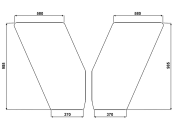 Türscheibe, klar, links/rechts, für Fiat -88, -90, 580, 680, 780, 880, 980, Kabine CS 7; CS 11; CS 12; CS 14; CS 15 