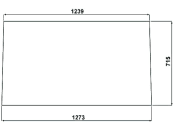 Front-/Heckscheibe, klar, Stärke 5 mm, für Mercedes-Benz MB-Trac 