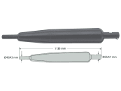 Schalldämpfer oben, Auslass 58 mm, Länge 1.140 mm, für Deutz-Fahr 