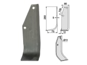 Industriehof® Fräsmesser rechts 260 x 80 x 5 mm, Bohrung 11 mm für Holder, HOL-57R 