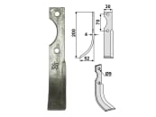 Industriehof® Fräsmesser links/rechts 200 x 30 x 4 mm, Bohrung 9 mm für Honda F28/AD-CD F28/S 