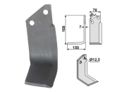 Industriehof® Fräsmesser links/rechts 168 x 70 x 7 mm, Bohrung 12,5 mm, Gewicht 0,9 kg für Muratori 