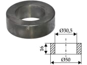 Industriehof® Mittelbuchse 16 x 9,75 mm, Ø innen 30,5 mm, Ø außen 50 mm für Agromet, 63-IND-900 