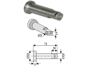 Industriehof® Bolzen Ø 20 x 71 mm, Bohrung 5 mm für Gyro, 63-NIC-81 