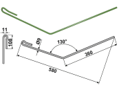 Striegelzinken 580 x 9 mm lang für Amazone Saatstriegel 