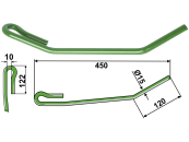 Industriehof® Striegelzinken 450 x 15 mm für Amazone Saatstriegel, 10.ST-A23 