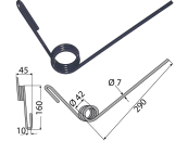 Industriehof® Striegelzinken 290 x 7 mm für Rabe Saatstriegel Multidrill, 10.ST-RA-3 