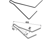 Industriehof® Striegelzinken 400 x 8 mm für Saatstriegel Pöttinger Aerosem, Vitasem; Rabe Ceria, 10.ST-RA-6 