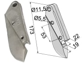 Industriehof® Säschar 173 x 55 mm für Lemken DKA, Eurodrill, 99.LM-02 