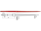 Industriehof® Frontladerzinken 1.140 mm, , spitz, gerade, für Manitou, 181140 