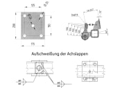 BPW Federplatte für Radbremse FL 4112, Membranzylinder, Vierkant 120 mm 