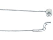 Bowdenzug Ø 1,9 mm, 2.000 mm, angepresster Nippel Ø 6,4 mm, Endstück Z-Form Ø 4 mm 