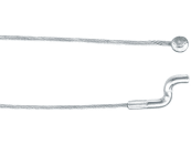 Bowdenzug Ø 1,9 mm, 2.000 mm, angepresste Nippel Ø 8 x 8 mm, Endstück Z-Form Ø 4 mm 