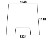 Frontscheibe, grün, für Massey Ferguson 3000 (bis Serien Nr. 50129) 