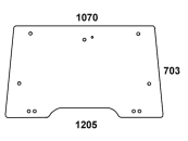 Frontscheibe, grün/klar, ausstellbar, für Massey Ferguson 4000 