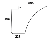 Türscheibe, klar, unten, für Steyr 8055, 8065, 8075, Kabine RS-2 