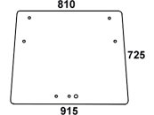 Frontscheibe, klar, für Fendt Farmer 260 P, 270 P, 280 P, 240 S, 250 S, 260 S, 275 S, 280 S 