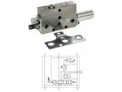 Steuerventil, neue Baureihe, 5/4 Wegeventil -TB- für Fiatagri und Massey Ferguson, Anschluss M 18 x 1,5 