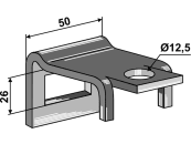 Industriehof® Zinkenhalter "B" für Federzinken 32 x 12 mm, Passender Rahmen 50 x 15 mm für universal, 1.HH17-3005 