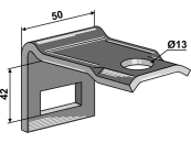 Industriehof® Zinkenhalter "C" für Federzinken 32 x 12 mm, Passender Rahmen 50 x 30 mm für universal, 1.HH17-1001 