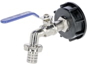 KERBL Auslaufhahn mit Schlauchtülle 3/4", S 60 x 6 IG (DN 61), für IBC-Container, 221982 