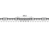 ESM Mähmesser 102 cm, Hobby-Universalbalken, gewölbte Klingen, Verstärkungsleiste 5–6 mm, Klingen 20, für Agria, Echo, Eurogarden, Hako, Viking 