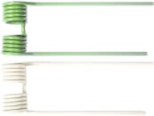 Kreiselheuerzinken links/rechts weiß/grün 388 x 134 x 9,5 mm für Krone KW, KWT 