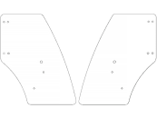 Türscheibe, grün, links/rechts, für Fendt Farmer 200, Kabine Neumaier 