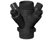 NETAFIM&trade; Grundk&ouml;rper 2" AG, 4 Eins&auml;tze, 3,2 &ndash; 20 m&sup3;/h, Kunststoff, f&uuml;r Druckregulator linear, 31500-018910 