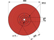 Gleitteller 880 mm für Deutz-Fahr Kreiselmähwerk KM 24 