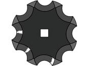 Industriehof® Schneidscheibe Ø außen 95 x 5 mm, geprägt, gezahnt, für Futtermischwagen Seko, 70-300 