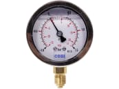 Hücobi Glyzerin-Vakuum-Manometer, Anschluss 1/4" unten, -1 bis 1,5 bar, Rote Markierung -0,5 bar; +1,0 bar, 8113 006010 