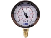 Hücobi Glyzerin-Vakuum-Manometer, Anschluss 1/4" unten, -1 bis 1,5 bar, Rote Markierung -0,5 bar; +1,0 bar, 8113 006010 