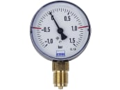 Hücobi Vakuum-Manometer, Anschluss 1/2" unten, -1 bis 1,5 bar, Rote Markierung -0,5 bar; +1,0 bar, 8114 013010 