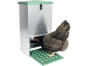 Futterautomat 20 kg mit Trittklappe, Metall, für Hühner, 9373 