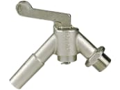Vakuum-Hahn 1/2" 45° Winkel mit Absperrhebel, für Milchrohrleitung, verzinkt 