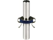 Interpuls Anschlussrohr mit Dichtung und Haltefeder, vernickelt, für Vakuumventilhahn, 10 mm Vakuumschlauch 