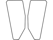 Türscheibe, klar, links/rechts, für Fiat -88, -90, 580, 680, 780, 880, 980, Kabine Komfort; CS 14; CS 15; CS 16; CS 17; CS 18; CS 19 