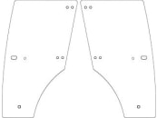 Türscheibe, grün, links/rechts, für John Deere 5000, Kabine Lochmann LX 036731/036420; F (LX 036731/ 036420); V (LX 036731/ 036420) 