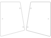 Seitenscheibe, grün, links/rechts, für Claas Ares 500, RX, RZ, Atles RZ, Kabine Ares 6 RX; Ares 6 RZ; Ares 7; Ares RX; Ares RZ; Atles RZ 