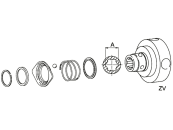 Walterscheid Nabe, Profil 1 3/8" 6, Verschluss Klemmkonus CC, für Nockenschaltkupplung K64/1, 1196103 