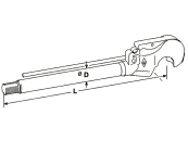 Walterscheid Kolbenstange Kat. 3/90, komplett, 40 x 537 mm, M 34 x 2, Hub 250 mm, für Hydraulischen Oberlenker HOLHS, 1201224 