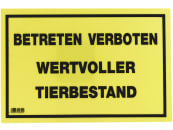 KERBL Warnschild "Betreten verboten, wertvoller Tierbestand", Kunststoff, 29642 