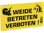 KERBL Warnschild "Weide betreten verboten!", Kunststoff, 44628 