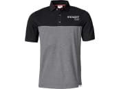 Fendt Poloshirt "Profi" für Herren Gr. 4XL grau; schwarz, Fendt-Logo und Profi-Schriftzug vorn und hinten, gravierte Knöpfe, von 