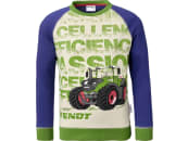 Fendt Sweatshirt für Kinder weiß; blau; grün, Logo-, Traktor- und Sloganaufdruck vorn 