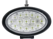LED-Arbeitsscheinwerfer 2.400 lm 45 W, 10 – 30 V, 15 LEDs, oval, wide – kleinflächige, weite Ausleuchtung, für Traktor Massey Ferguson MF 5000, 6000, 7000, 8000 