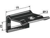 Industriehof® Zinkenhalter "C" für Federzinken 45 x 12 mm, Passender Rahmen 50 x 12 mm für universal, 1.HH17-3650 