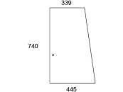 Seitenscheibe, klar, links/rechts, für Fendt Favorit 600, 610, 611, 612, 614, 615 